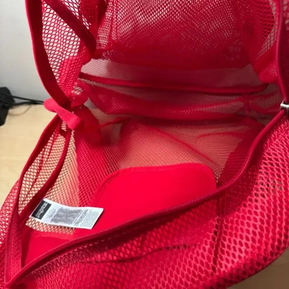 JanSport Red Mesh Pack New See Through Backpack Stadium School Security